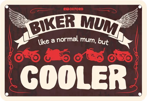 Oxford Garage Metal Sign - Biker Mum: 20x30cm
