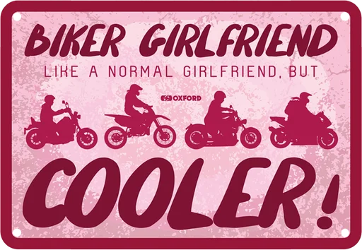 Oxford Garage Metal Sign - Biker Girlfriend: 20x30cm