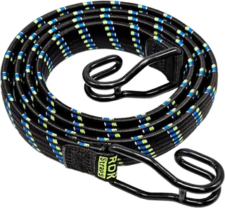 Rok Straps H/D Stretch 25mm x 120cm - Black/Blue/Green/Reflective