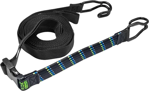 Rok Straps H/D Adjustable 25mm x 300cm - Black/Blue/Green/Reflective