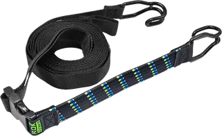 Rok Straps H/D Adjustable 25mm x 450cm - Black/Blue/Green/Reflective