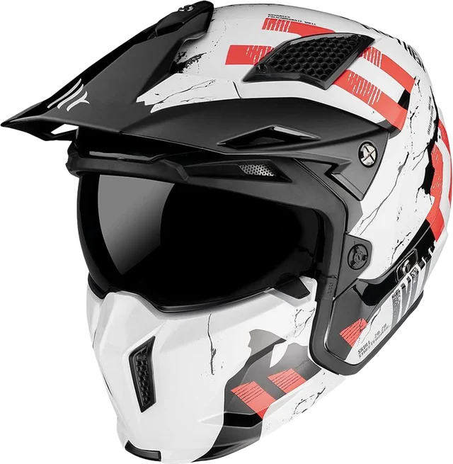 MT Streetfighter Skull A0 - Gloss Pearl White, White