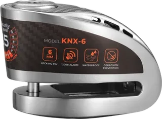 Kovix KNX6 Overlord Alarm Disc Lock 6mm - Brushed Metal