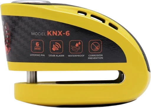 Kovix KNX6 Overlord Alarm Disc Lock 6mm - Yellow