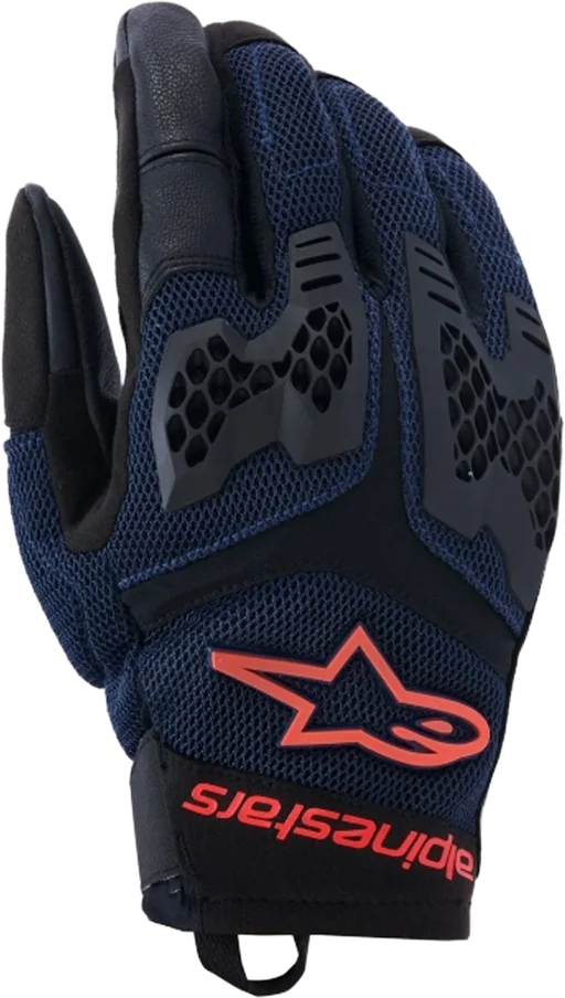 Alpinestars Manti Air Gloves - Deep Blue/Fluo Red/Asphalt