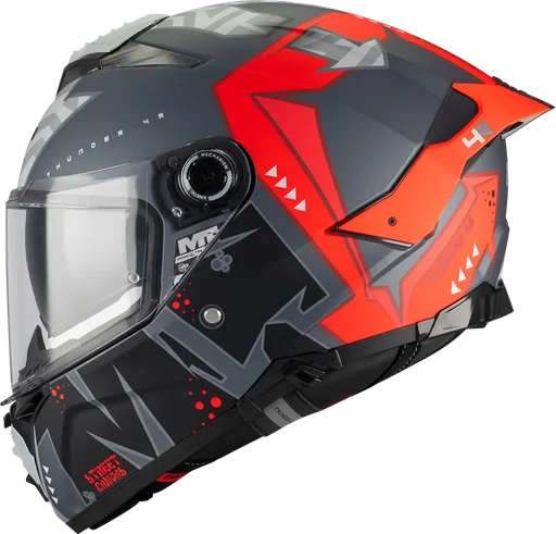 MT Thunder 4 R Canvas - Matt Black/Red