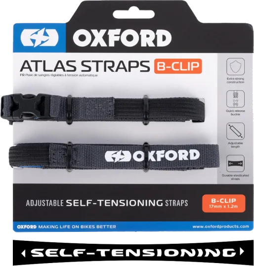 Oxford Atlas B-Clip - Asphalt (Pair), Grey