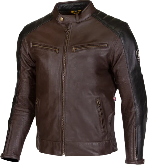 Merlin Chase 2 D3O Leather Jacket - Brown/Black, Brown