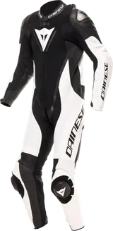 Dainese Demon Sprint Leather 1Pce Perf. Suit - Black/White — view 1 of 2
