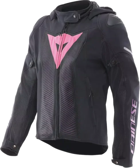 Dainese Super Sprint Air Textile Ladies Jacket - Black/Pink/Viol, Pink
