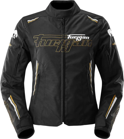 Furygan Agata Ladies Jacket - Black/White/Orange, Black
