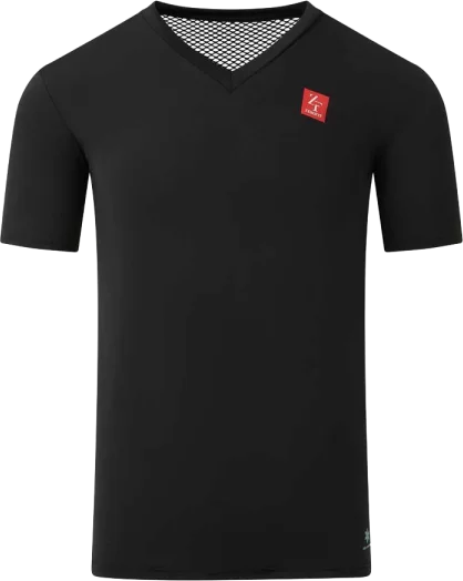 ZeroFit IceSkin Short Sleeved V-Neck Baselayer Top - Black