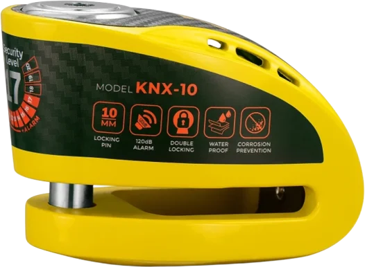 Kovix KNX10 Overlord Alarm Disc Lock 10mm - Yellow, Yellow