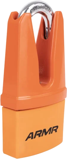 ARMR Hasp Disc Lock (inc Pouch & Minder Cable) - Orange, Orange