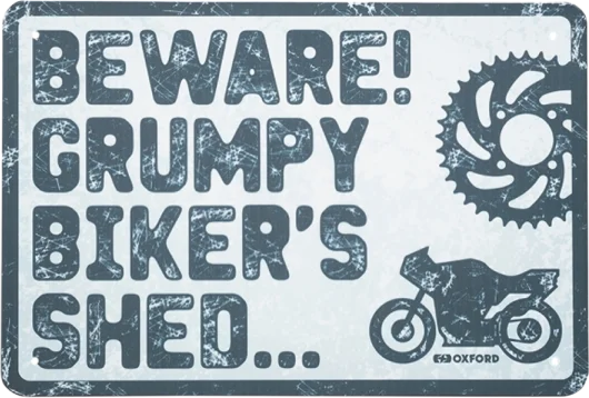 Oxford Garage Metal Sign - Beware: 20x30cm