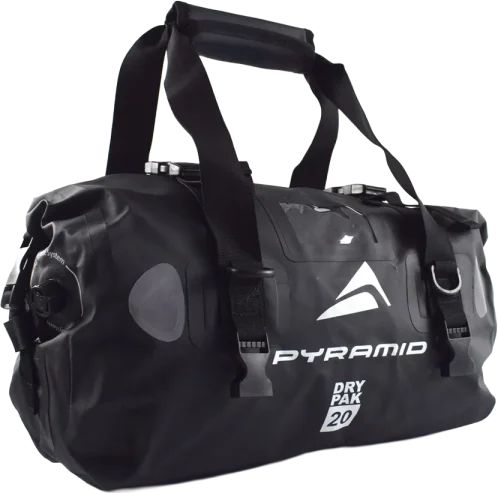 Pyramid Waterproof 20L Motorcycle Duffle Bag - Black