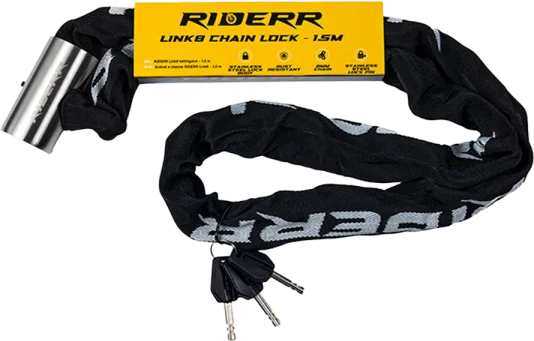 Riderr Link8 Chain Lock 1.5M, Black