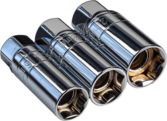 Riderr Spark Plug Socket Set - Silver, Silver