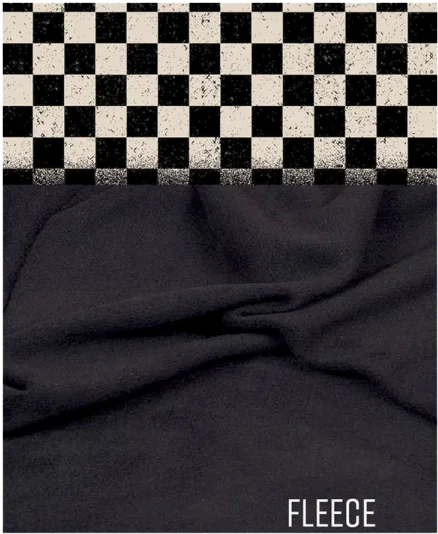 Rokker Fleece Neckwarmer - Check Black, Black