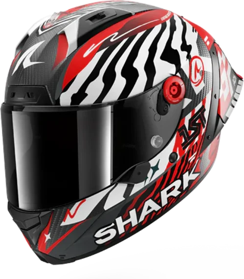 Shark Aeron-GP FIM 2 Zarco FR 26 DUR - Carbon/White/Red, Carbon