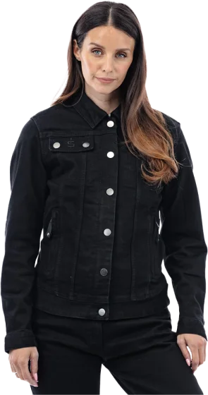 Spada Tura Trucker CE Ladies Jacket - Solid Black, Black