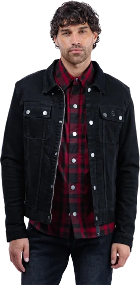 Spada Tura Trucker CE Mens Jacket - Solid Black, Black