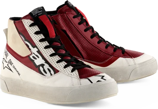 Alpinestars Stated Flair Ladies Shoes - White/Rio Red, Red