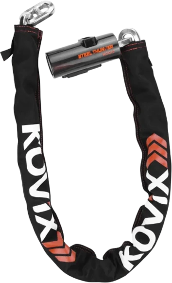 Kovix KCQ10 Alarm Lock 1.2M x 10mm Chain, Black