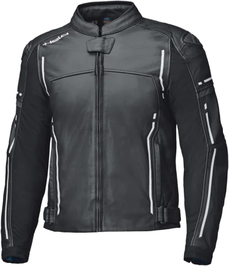 Held Torver Air Leather Jacket - Black/White, Black / White