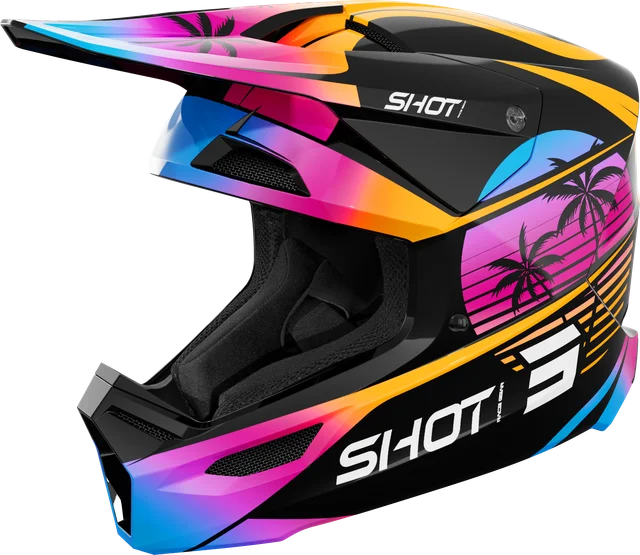 Shot Furious Kid Helmet, miami orange glossy