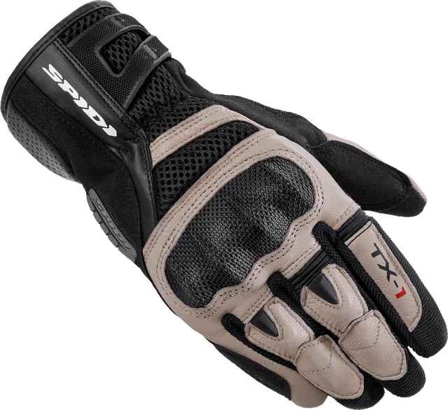 Spidi Motorcycle Leather gloves Men's TX-1 GLOVES, Sand (233)